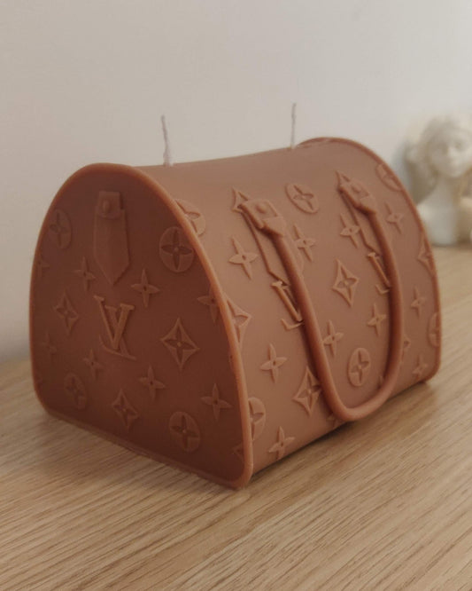 Grosse bougie sac à main inspiration LV